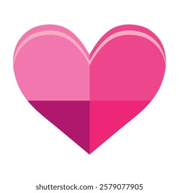 Vector heart icon. Love symbol. Valentine illustration of a heart with rainbow ribbons on a white background heart love card icon vector illustration design graphic flat style gradient pink and orange