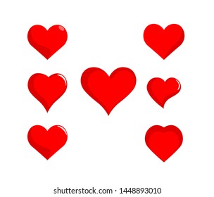 "Vector heart icon on white background.Love emblem.Graphic design in the concept of love.Vector love symbol for Valentine's Day.Vector illustration."