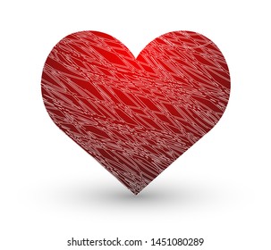 "Vector heart icon on white background.Love emblem.Graphic design in the concept of love.Vector love symbol for Valentine's Day.Vector illustration."
