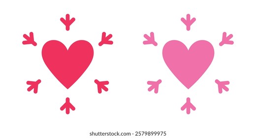 Vector Heart Icon Set. Heart Symbols