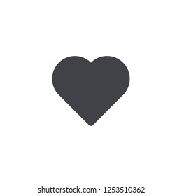 Vector heart icon. Heart shape. Love symbol. Heart button. Element for design logo mobile app interface card or website.