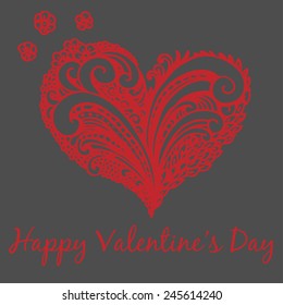 Vector heart.  Vector illustration. Drawing vector Greeting card of heart