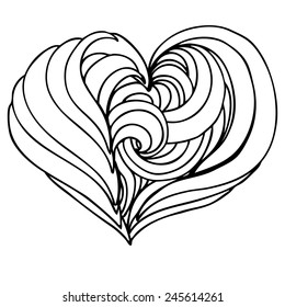 Vector heart.  Vector illustration. Drawing vector Greeting card of heart