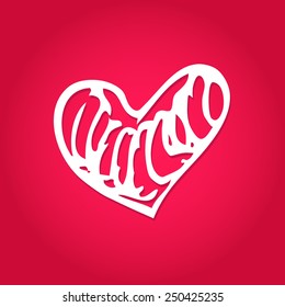 Vector Heart - Illustration. Elements for cards, gifts, crafts, invitation.