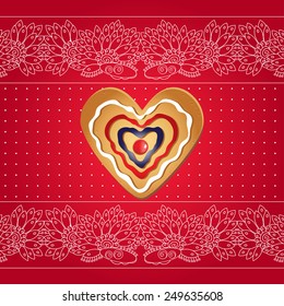 Vector Heart - Illustration. Elements for gifts, crafts, invitation, presentation, invitation card, Valentines Day, Christmas, birthday, wedding. 