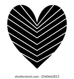 Vector heart illustration. Graphic monochrome drawing. Hand drawn heart outline sketch, ink illustration. Design element for wedding invitation, Valentines day card, tattoo, logo