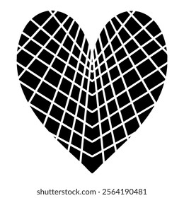 Vector heart illustration. Graphic monochrome drawing. Hand drawn heart outline sketch, ink illustration. Design element for wedding invitation, Valentines day card, tattoo, logo