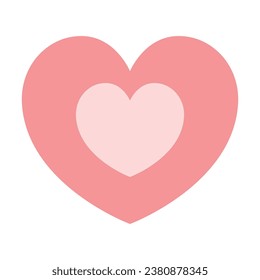 Vector heart illustration on white background.