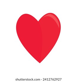 Ilustración vectorial del corazón sobre fondo blanco.
