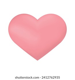 Vector heart illustration on white background.