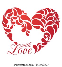 Vector heart illustration for romantic design. EPS 8.