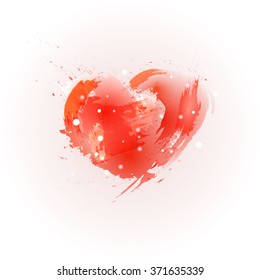 Vector heart illustration. Valentine poster.