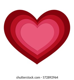 Vector Heart Illustration Valentines Day Card Stock Vector (Royalty ...