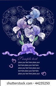 Vector heart and iris