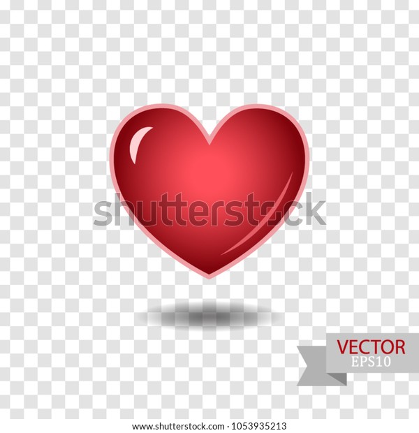 Vector Heart Isolated On Transparent Background Stock Vector (Royalty ...