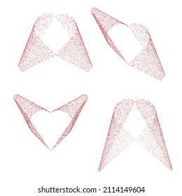 Corazón vectorial Lineal. la forma de amor para tu diseño. Firma del día de San Valentín con líneas .