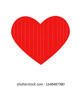 Corazón vectorial con líneas de contorno dibujado a mano icono del corazón. Ilustración para su diseño gráfico.