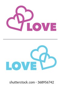 Vector Heart and Love Icon Set