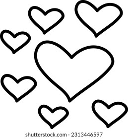 vector, heart, love, icon, symbol, background, valentine, romantic, shape, graphic, design, set, illustration,
