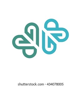 Vector Heart Love of logo design elements and templates symbols care concepts 