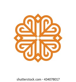 Vector Heart Love of logo design elements and templates symbols care concepts 