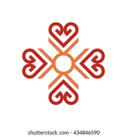 Vector Heart Love of logo design elements and templates symbols care concepts 