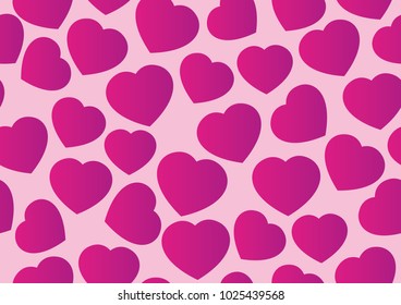 Vector heart love seamless pattern background. 