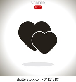 Vector heart, love. St. Valentine's Day