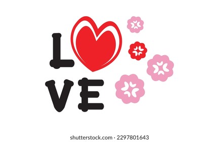 Vector of heart love for you.