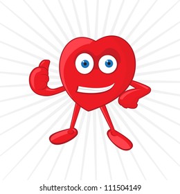 Vector Heart Mascot
