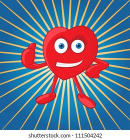 Vector Heart Mascot
