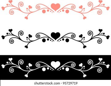 vector heart motif set 2 - Separate layers for easy editing