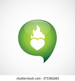 Vector heart on fire Icon