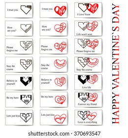 Vector heart on Valentine`s day