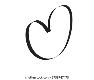 corazón vectorial sobre fondo blanco gráficos planos ilustración simple de un corazón
