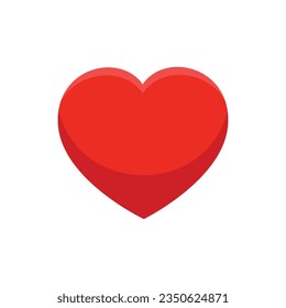 Vector heart on white background.