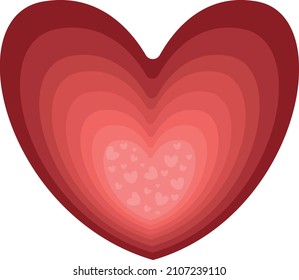 Corazón vectorial en un esquema de color
