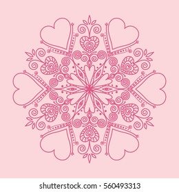 Vector heart ornament