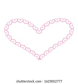 Vector heart of outline hand drawn heart icon. Illustration for your graphic design.