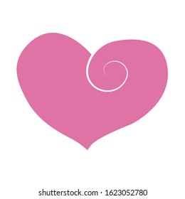 Vector heart of outline hand drawn heart icon. Illustration for your graphic design.