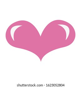 Vector heart of outline hand drawn heart icon. Illustration for your graphic design.