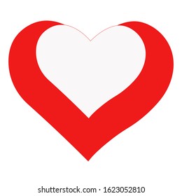 Vector heart of outline hand drawn heart icon. Illustration for your graphic design.