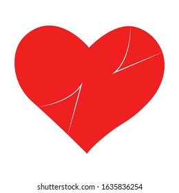 Vector heart of outline hand drawn heart icon. Illustration for your graphic design.