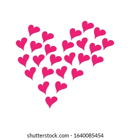 Vector heart of outline hand drawn heart icon. Illustration for your graphic design.