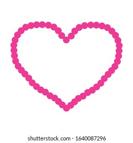 Vector heart of outline hand drawn heart icon. Illustration for your graphic design.