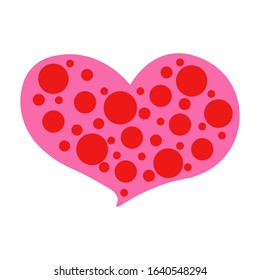 Vector heart of outline hand drawn heart icon. Illustration for your graphic design.