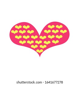 Vector heart of outline hand drawn heart icon. Illustration for your graphic design.