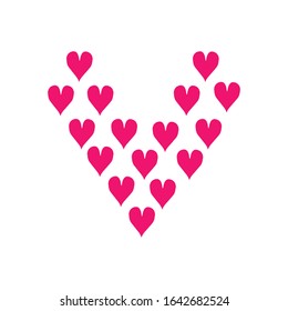 Vector heart of outline hand drawn heart icon. Illustration for your graphic design.