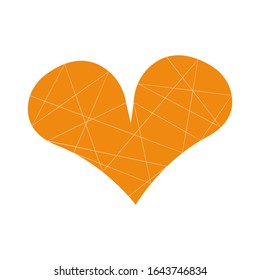 Vector heart of outline hand drawn heart icon. Illustration for your graphic design.