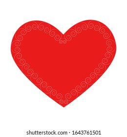 Corazón vectorial del contorno icono del corazón dibujado a mano. Ilustración para su diseño gráfico.